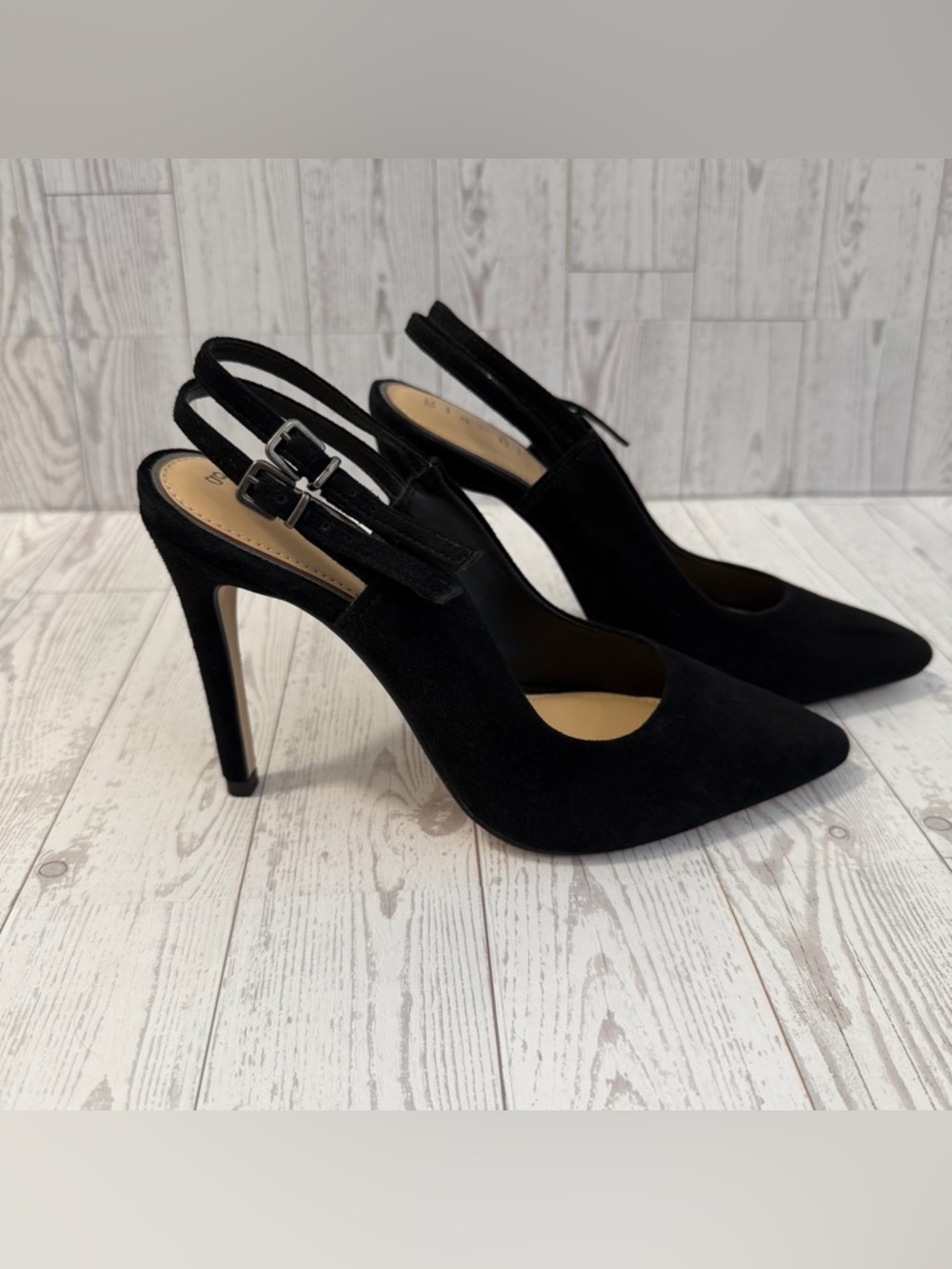 Gianni Bini, Black Suede Slingback Heels | Women’s 7